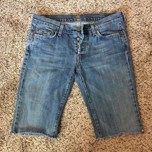 7 For All Mankind Denim Bermuda Shorts Size 30